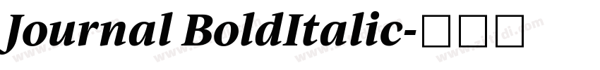 Journal BoldItalic字体转换